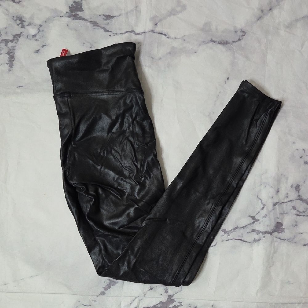 Spanx Black Faux Leather Leggings